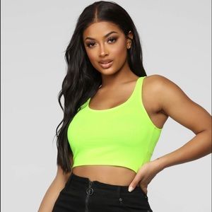 Brand New!!! Keep It Simple Tank - Neon Lime